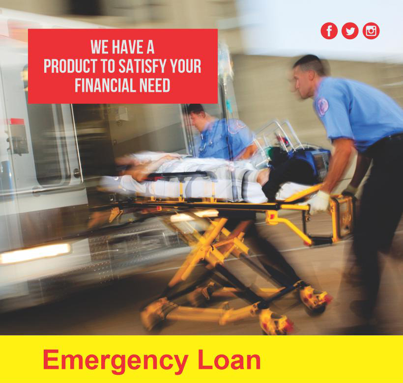 Emergency Loan Flyer - We have a product to satisfy your financial need